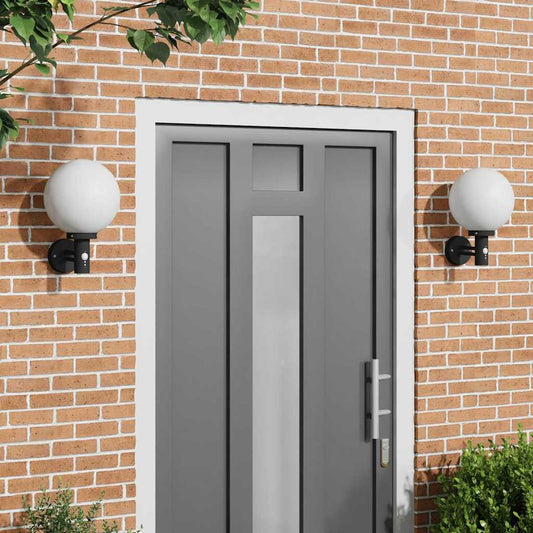 Lampade da Parete Esterne 2 pcs Nero 28 x 25 x 38 cm