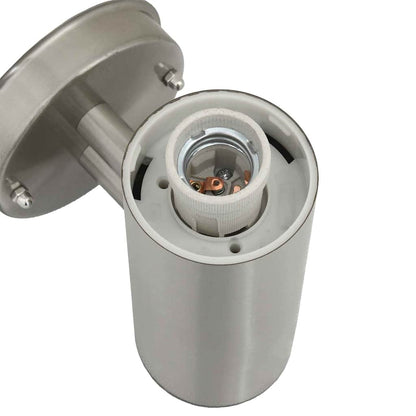 Lampada da Parete Esterna 2 pcs Argento 15 x 7,5 x 33 cm