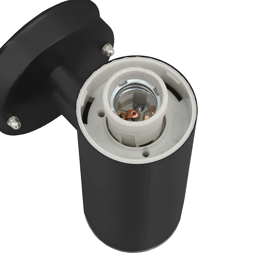 Lampada da Parete Esterna 2 pcs Nero 15 x 7,5 x 33 cm