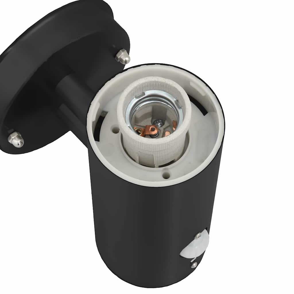 Lampada da Parete Esterna 2 pcs Nero 15 x 7,5 x 33 cm