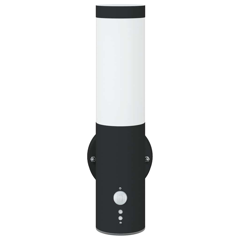 Lampada da Parete Esterna 2 pcs Nero 15 x 7,5 x 33 cm