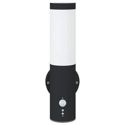 Lampada da Parete Esterna 2 pcs Nero 15 x 7,5 x 33 cm