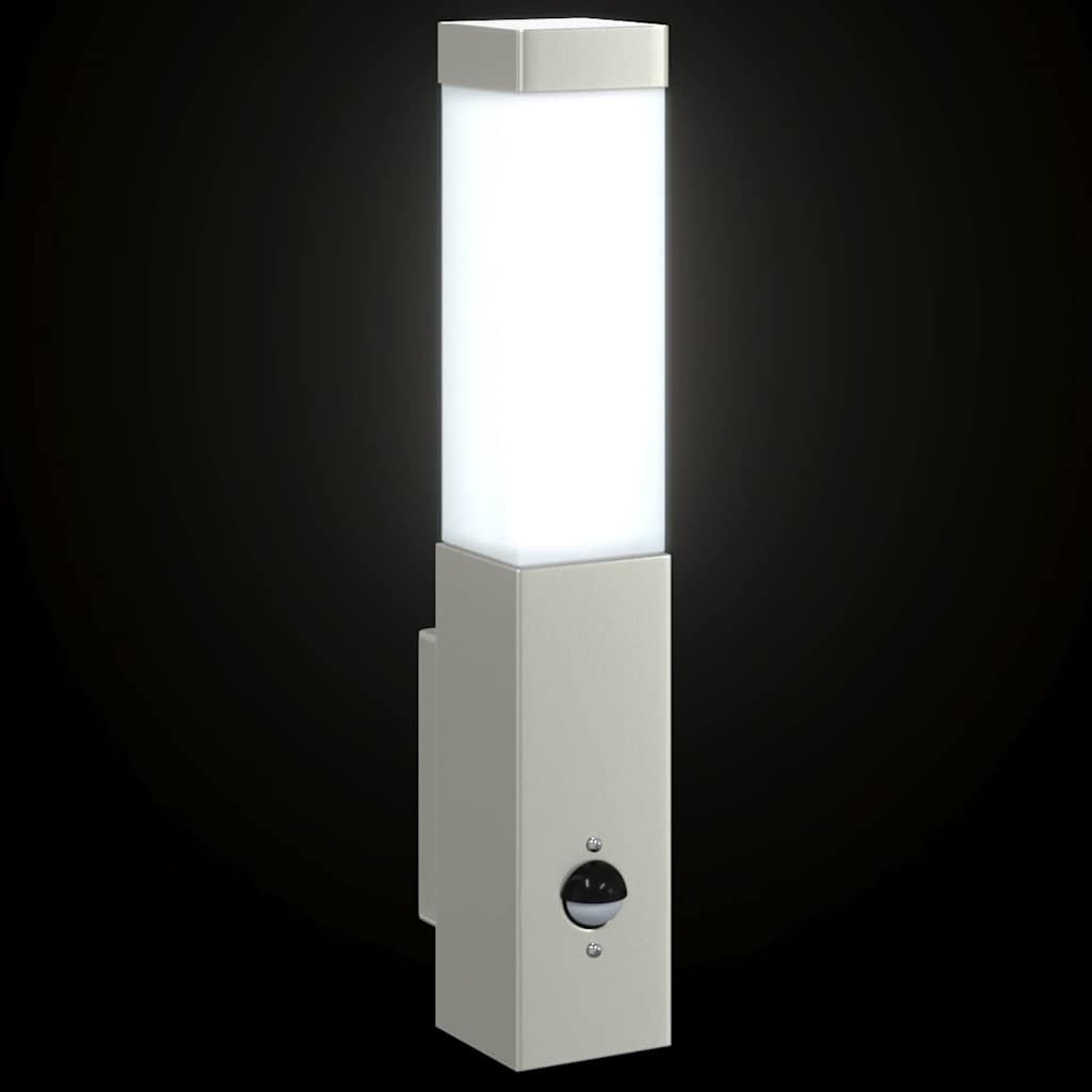 Lampada da Parete Esterna Argento 10.5 x 6 x 33 cm | homemem39