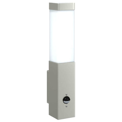 Lampada da Parete Esterna 2 pcs Argento 10.5 x 6 x 33 cm | homemem39
