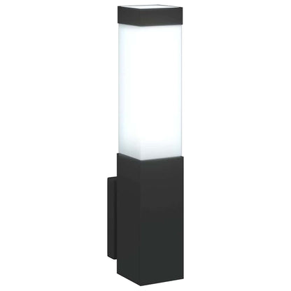 Lampada da Parete Esterna 2 pcs Nero 10.5 x 6 x 33 cm | homemem39