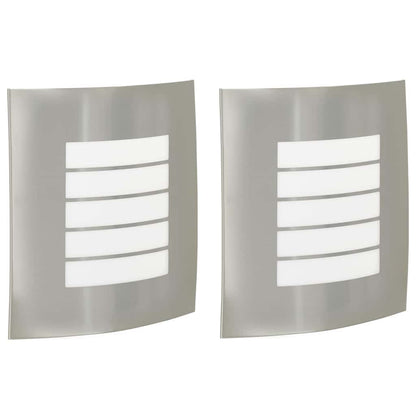 Lampade da Parete Esterne 2 pcs Argento 23.5 x 10.5 x 26 cm