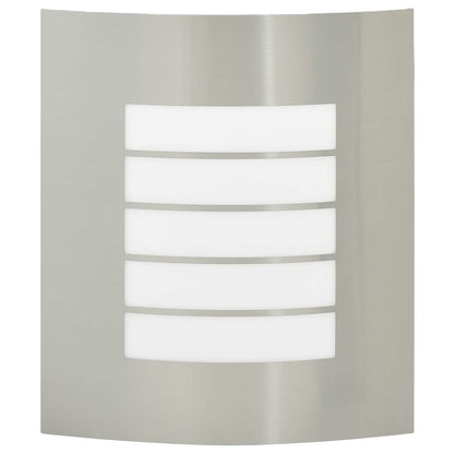 Lampade da Parete Esterne 2 pcs Argento 23.5 x 10.5 x 26 cm