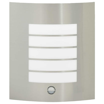 Lampada da parete per esterni 2 pcs Argento 23.5 x 10.5 x 26 cm