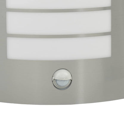 Lampade da Parete Esterne 2 pcs Argento 23.5 x 10.5 x 26 cm