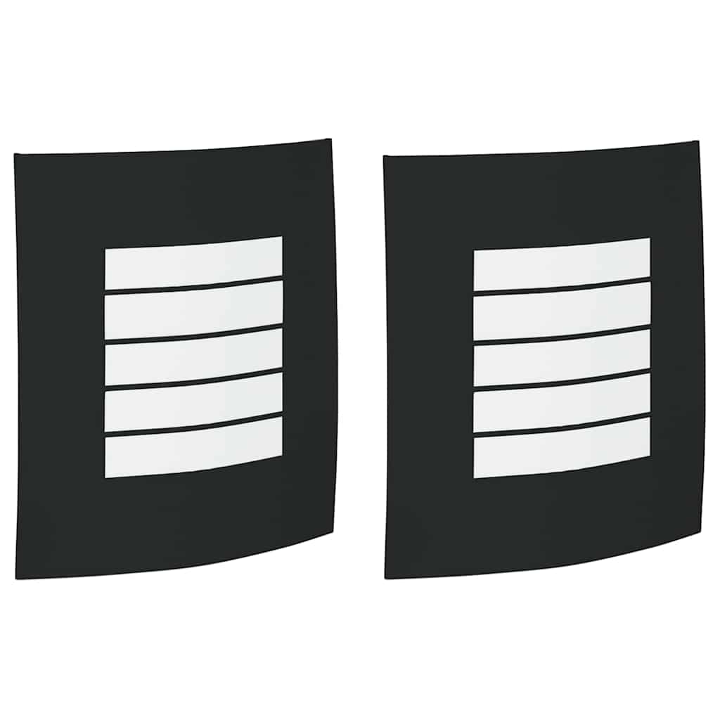 Lampade da Parete Esterne 2 pcs Nero 23.5 x 10.5 x 26 cm