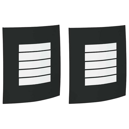 Lampade da Parete Esterne 2 pcs Nero 23.5 x 10.5 x 26 cm