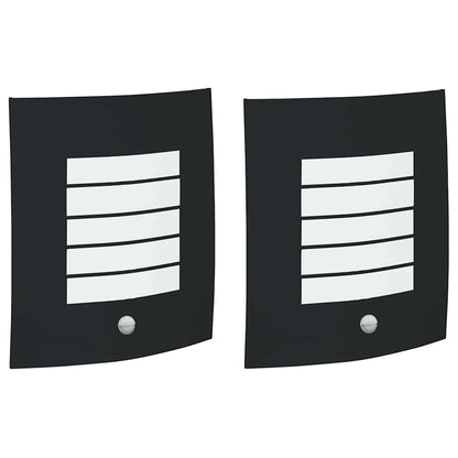 Lampade da Parete Esterne 2 pcs Nero 23.5 x 10.5 x 26 cm