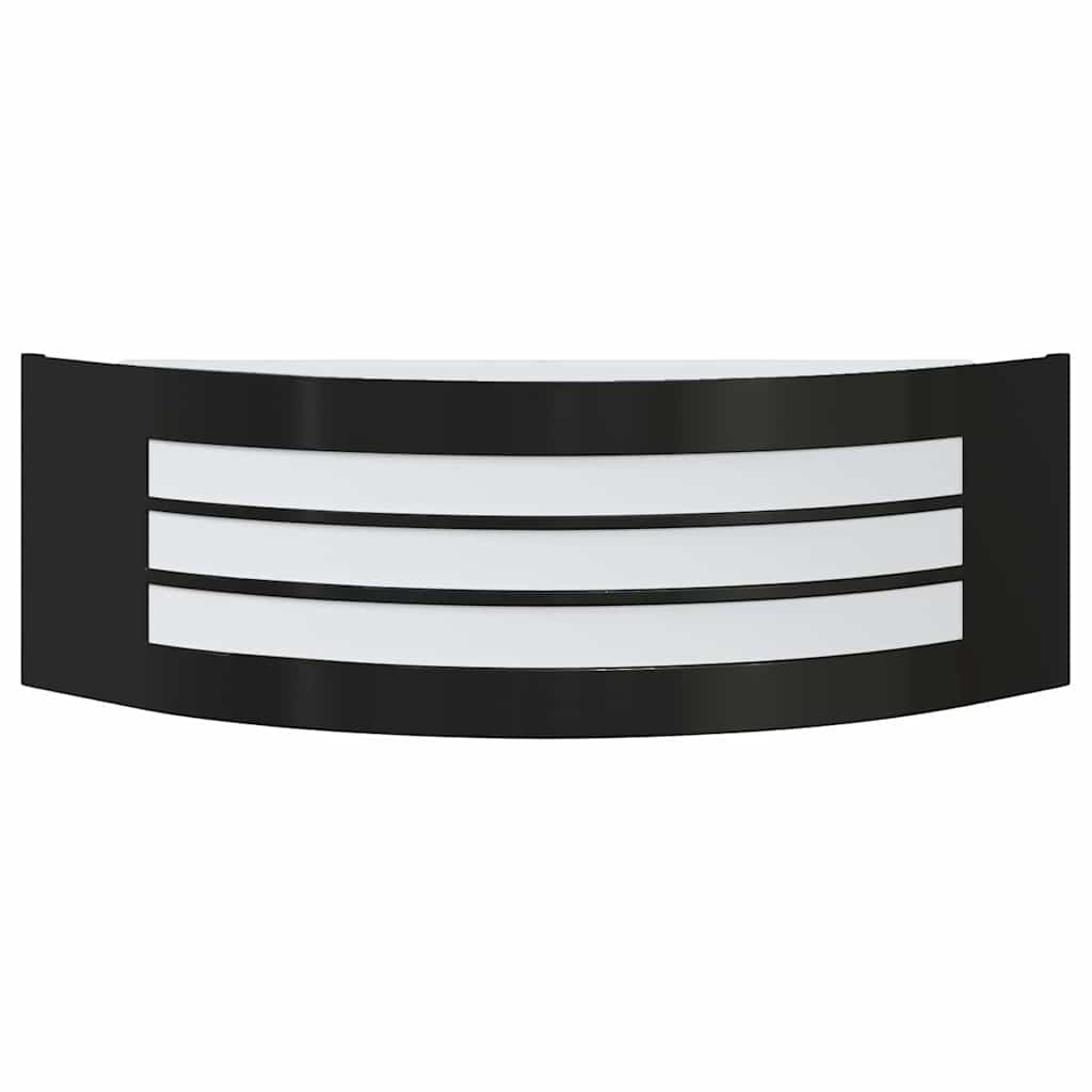 Lampade da Parete Esterne 2 pcs Nero 32 x 10 x 10 cm