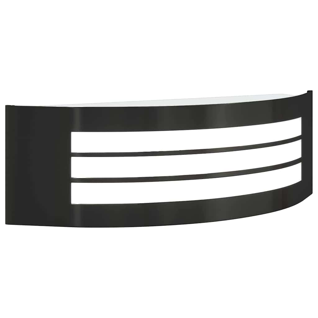 Lampade da Parete Esterne 2 pcs Nero 32 x 10 x 10 cm