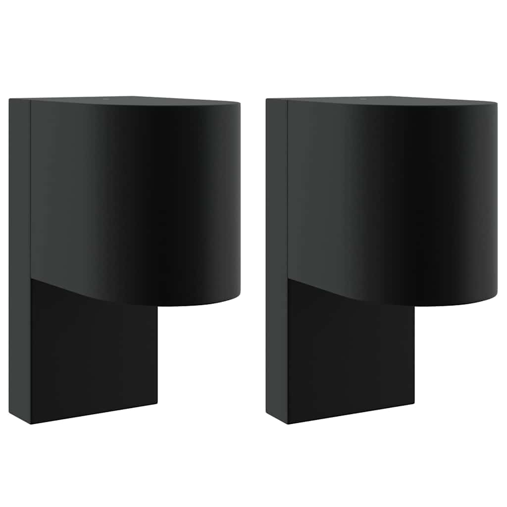 Lampade da Parete Esterne 2 pcs Nero 12 x 7 x 15 cm