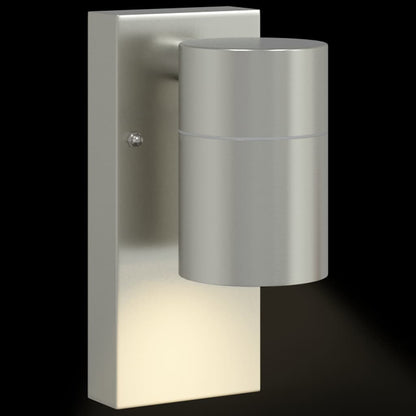 Lampada da Parete Esterna Argento 6.5 x 10.5 x 16 cm
