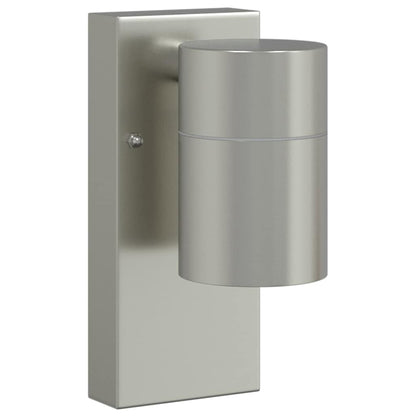 Lampade da Parete Esterne 2 pcs Argento 6.5 x 10.5 x 16 cm