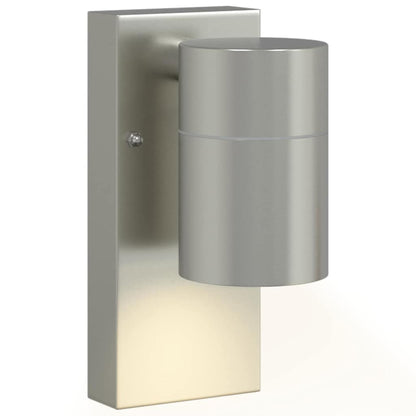 Lampade da Parete Esterne 2 pcs Argento 6.5 x 10.5 x 16 cm