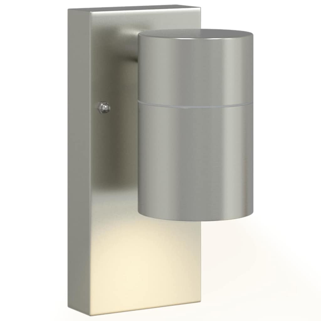 Lampada da Parete Esterna 2 pcs Argento 6,5 x 10,5 x 16 cm | homemem39
