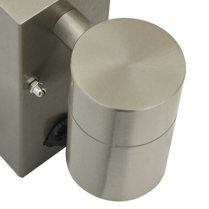 Lampade da Parete Esterne 2 pcs Argento 6.5 x 10.5 x 16 cm