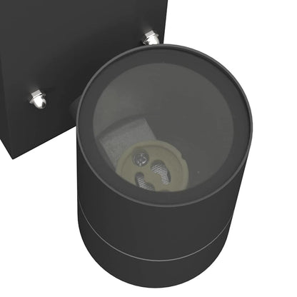 Lampade da Parete Esterne 2 pcs Nero 6.5 x 10.5 x 16 cm