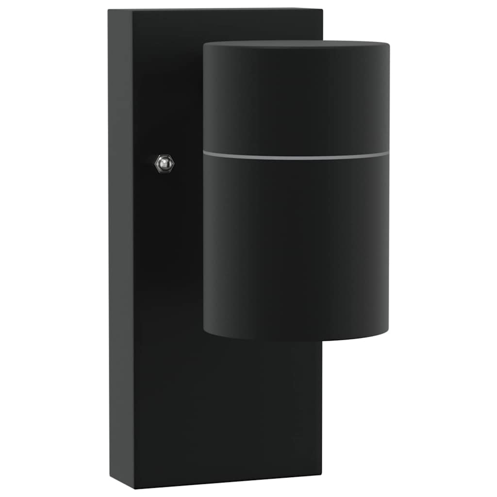 Lampade da Parete Esterne 2 pcs Nero 6.5 x 10.5 x 16 cm