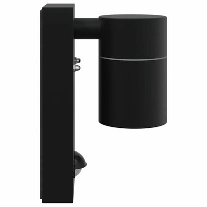 Lampade da Parete Esterne 2 pcs Nero 6.5 x 10.5 x 16 cm