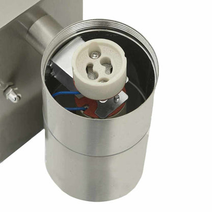 Lampade da Parete Esterne 2 pcs Argento 7 x 10 x 22 cm