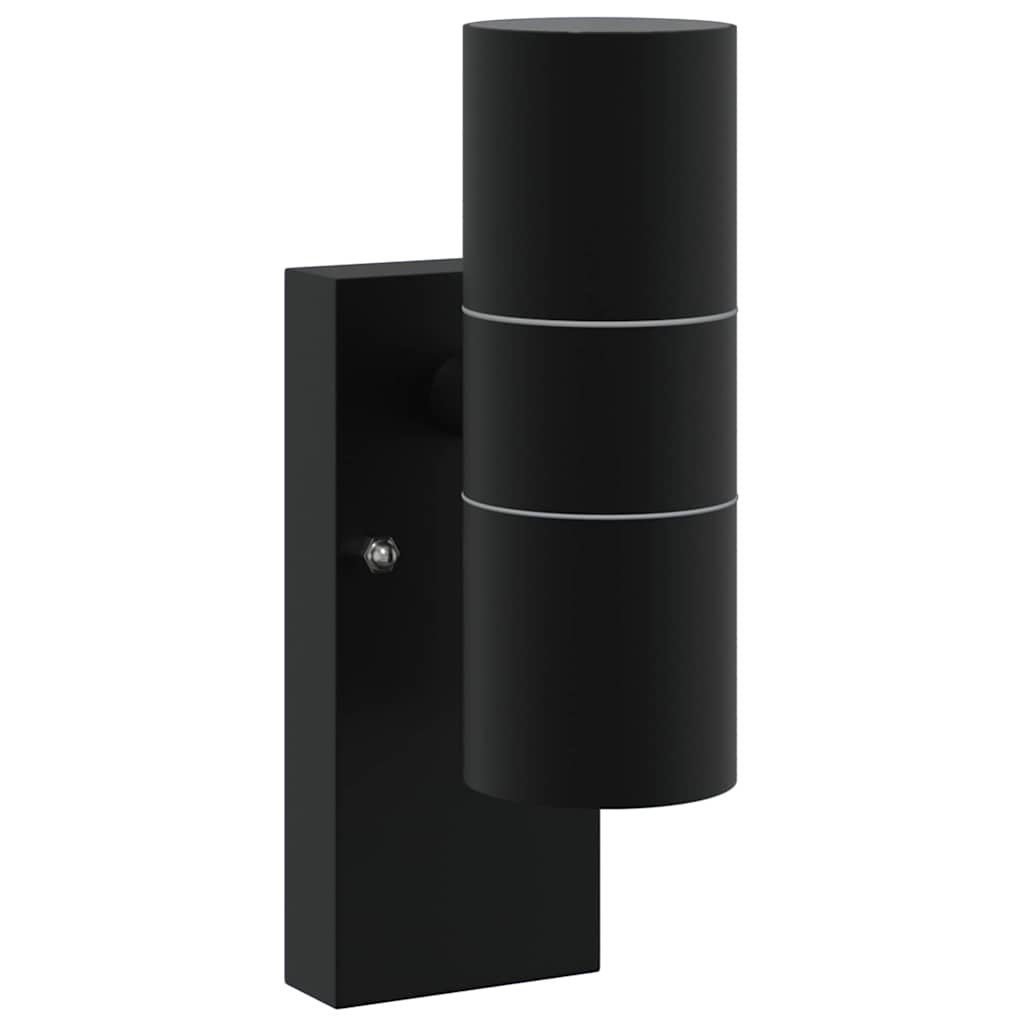 Lampade da Parete Esterne 2 pcs Nero 7 x 10 x 22 cm