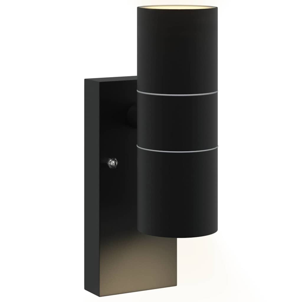 Lampada da Parete Esterna 2 pcs Nero 7 x 10 x 22 cm | homemem39