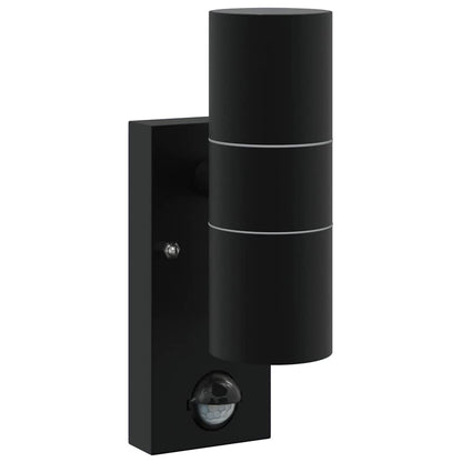 Lampade da Parete Esterne 2 pcs Nero 7 x 10 x 22 cm
