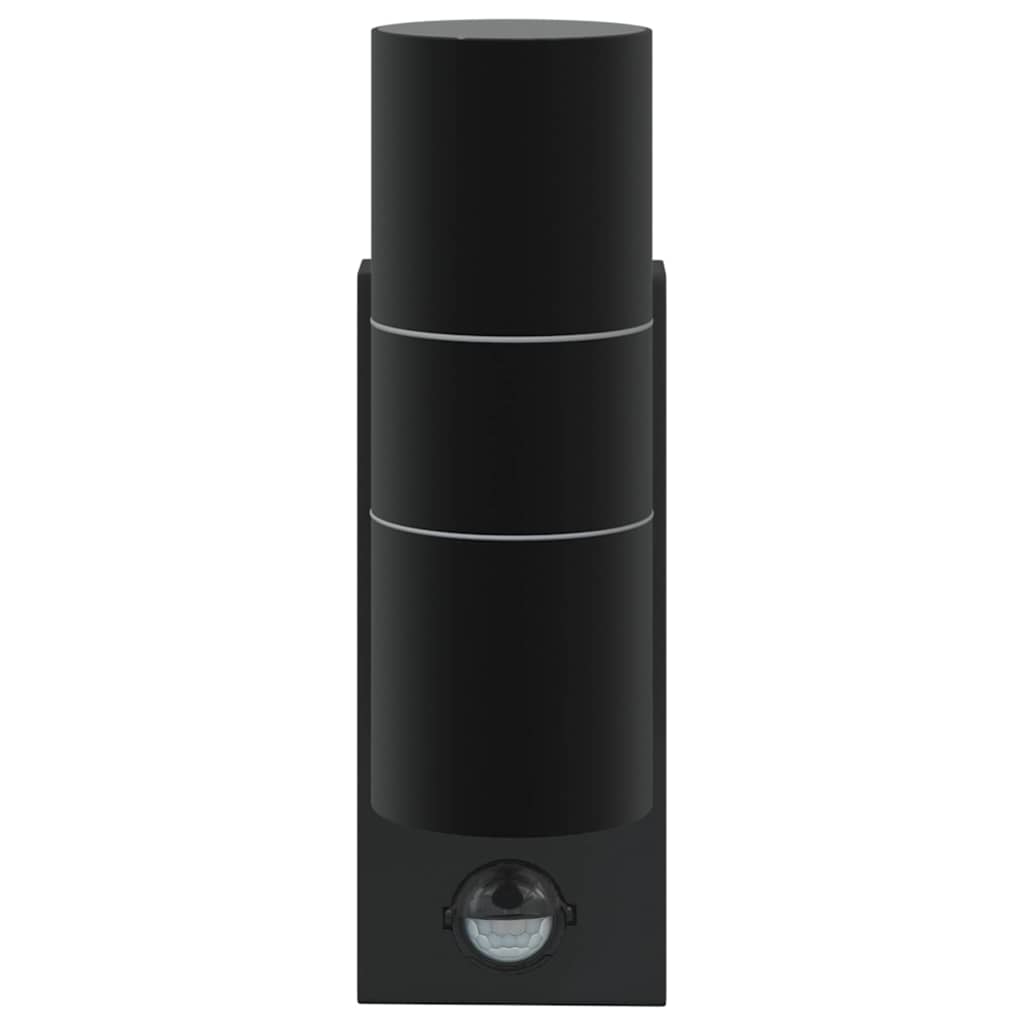 Lampade da Parete Esterne 2 pcs Nero 7 x 10 x 22 cm