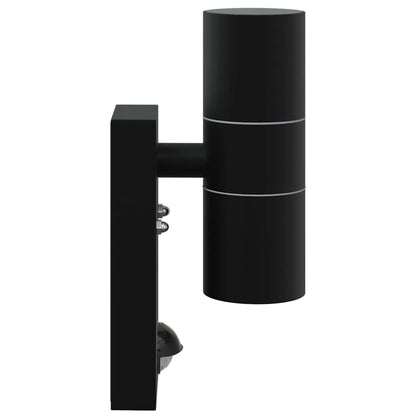 Lampade da Parete Esterne 2 pcs Nero 7 x 10 x 22 cm
