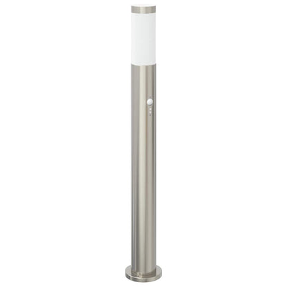 Lampada a paletto con sensore 80 cm Acciaio Inox IP44