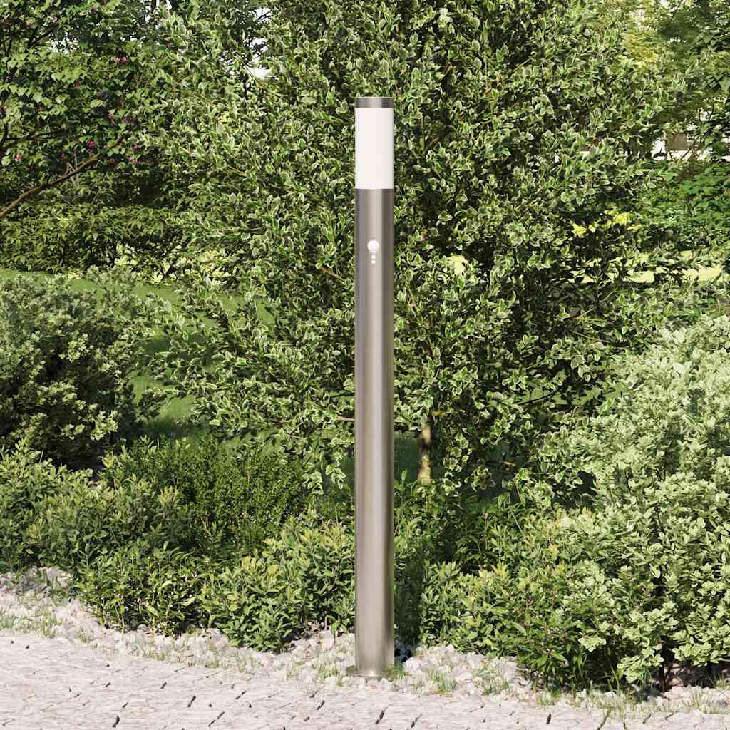 Lampada a paletto con sensore 110 cm Acciaio Inox IP44 | homemem39