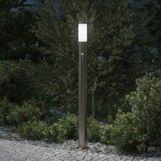 Lampada a paletto con sensore 110 cm Acciaio Inox IP44 | homemem39