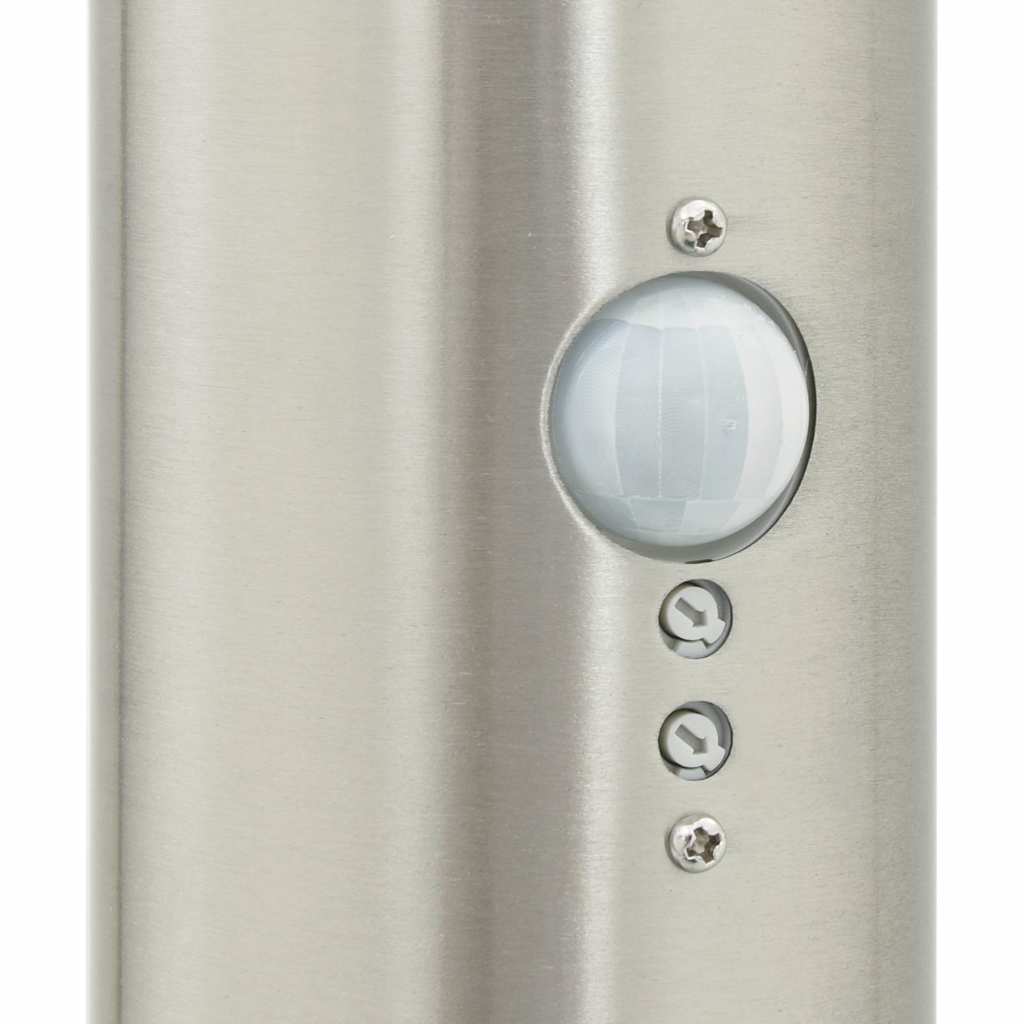Lampada a paletto con sensore e presa 50 cm Acciaio Inox IP44 | homemem39