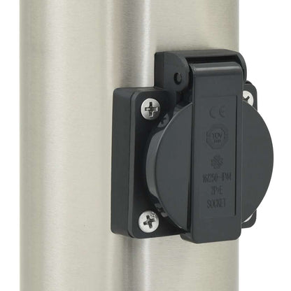 Lampioni a dissuasore con sensore e presa 3 pz 50 cm Acciaio Inox IP44 | homemem39