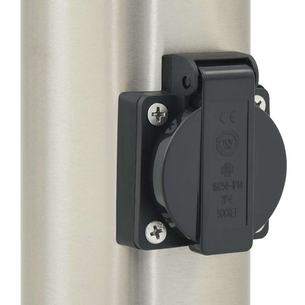 Lampioni a dissuasore con sensore e presa 3 pz 110 cm Acciaio Inox IP44 | homemem39