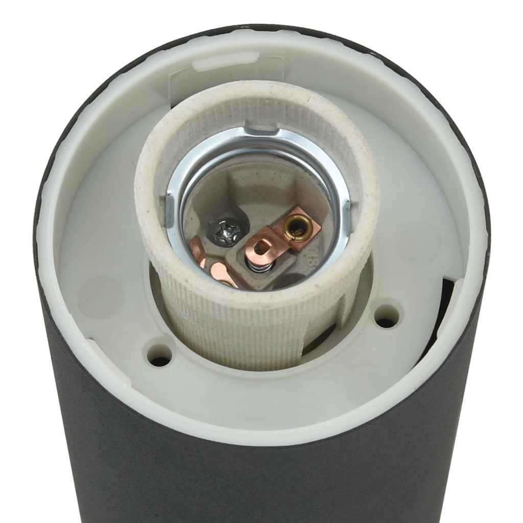 Lampada a paletto con presa elettrica 50 cm Acciaio Inox IP44 | homemem39