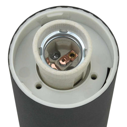 Lampada a paletto con presa elettrica 50 cm Acciaio Inox IP44 | homemem39