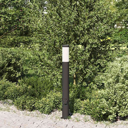 Lampada a paletto con presa elettrica 80 cm Acciaio Inox IP44 | homemem39