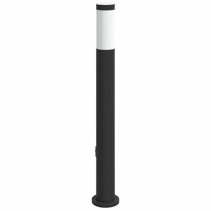 Lampada a paletto con presa elettrica 80 cm Acciaio Inox IP44 | homemem39
