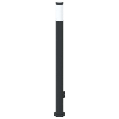 Lampada a paletto con presa elettrica 110 cm Acciaio Inox IP44