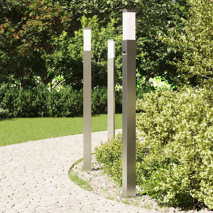 Lampioni a paletto con sensore 3 pz 110 cm Acciaio Inox IP44 | homemem39