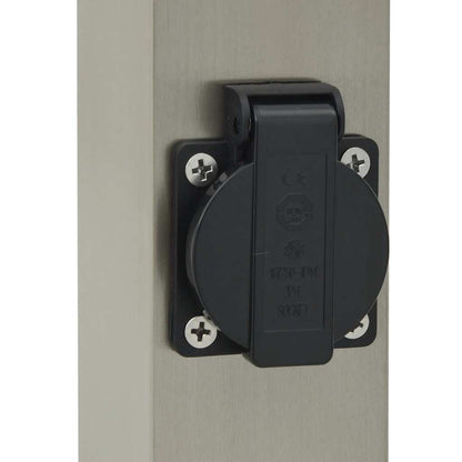 Lampioni a dissuasore con sensore e presa 3 pz 50 cm Acciaio Inox IP44 | homemem39