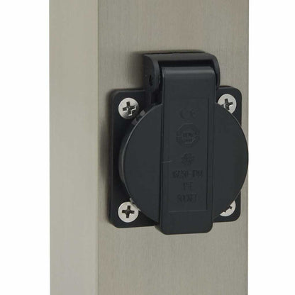 Lampioni a dissuasore con sensore e presa 3 pz 80 cm Acciaio Inox IP44 | homemem39