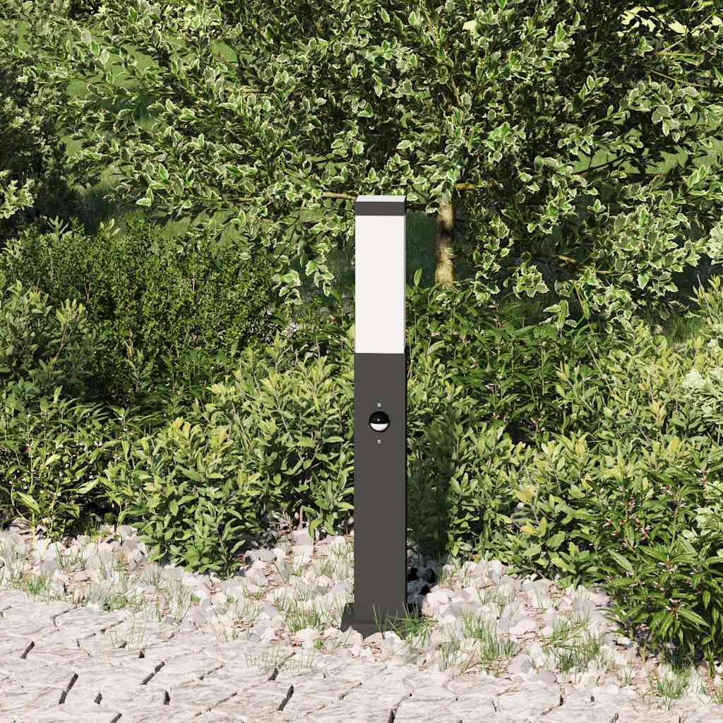 Lampada a paletto con sensore 50 cm Nera IP44 | homemem39
