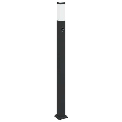 Lampada a paletto con sensore 110 cm Nera IP44 | homemem39