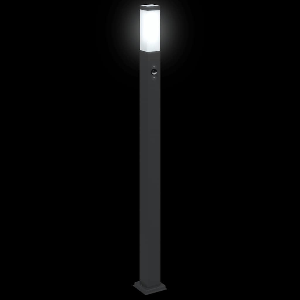 Lampada a paletto con sensore 110 cm Nera IP44 | homemem39
